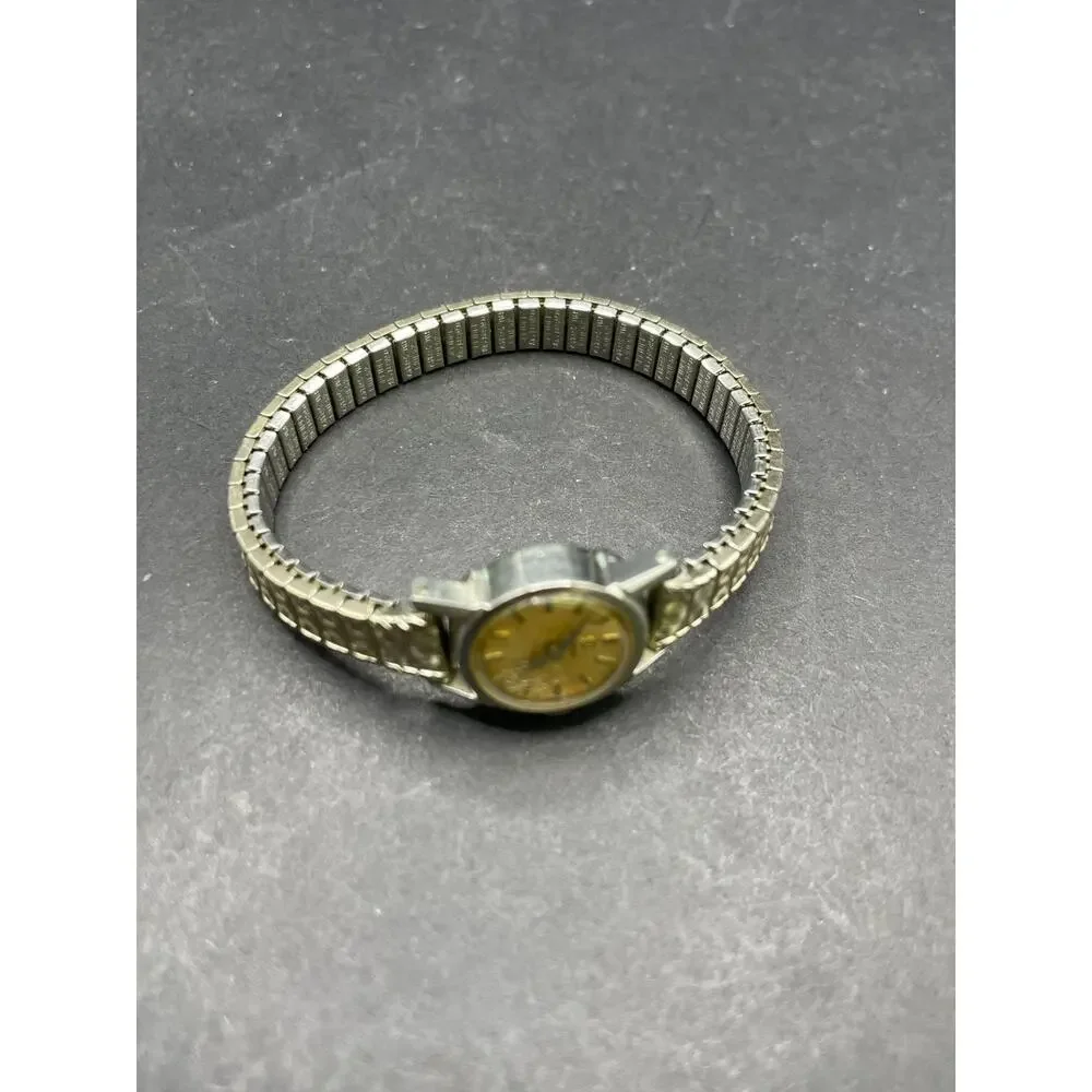 Vintage Omega Cocktail Ladies Watch Mechanical Wind Silver Tone Stretch Band